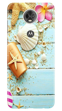 Sea Shells Mobile Back Case for Moto E5 Plus (Design - 63)