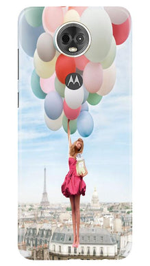 Girl with Baloon Mobile Back Case for Moto E5 Plus (Design - 84)