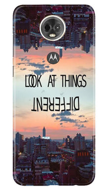 Look at things different Mobile Back Case for Moto E5 Plus (Design - 99)