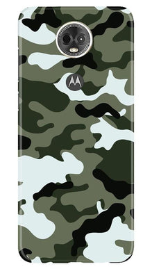 Army Camouflage Mobile Back Case for Moto E5 Plus  (Design - 108)