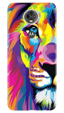 Colorful Lion Mobile Back Case for Moto E5 Plus  (Design - 110)