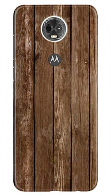 Wooden Look Mobile Back Case for Moto E5 Plus  (Design - 112)