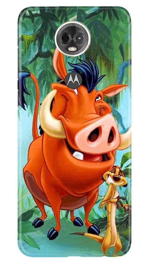 Timon and Pumbaa Mobile Back Case for Moto E5 Plus (Design - 305)