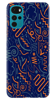 Line Art Baground Mobile Back Case for Moto G22 (Design - 26)