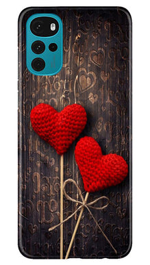 Red Hearts Mobile Back Case for Moto G22 (Design - 80)