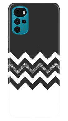 Black white Pattern2Mobile Back Case for Moto G22 (Design - 83)