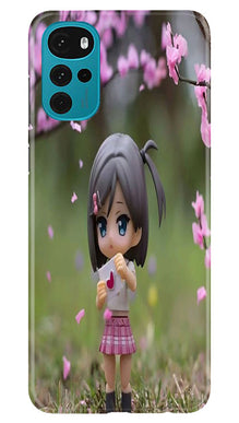 Cute Girl Mobile Back Case for Moto G22 (Design - 92)