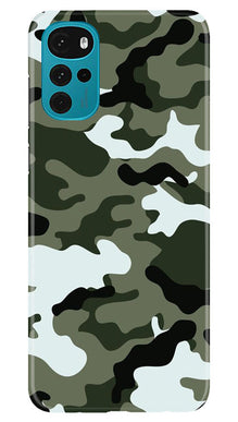 Army Camouflage Mobile Back Case for Moto G22  (Design - 108)