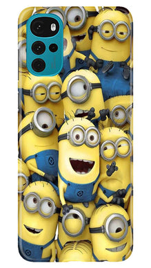 Minions Mobile Back Case for Moto G22  (Design - 127)