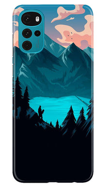 Mountains Mobile Back Case for Moto G22 (Design - 155)