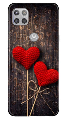 Red Hearts Mobile Back Case for Moto G 5G (Design - 80)