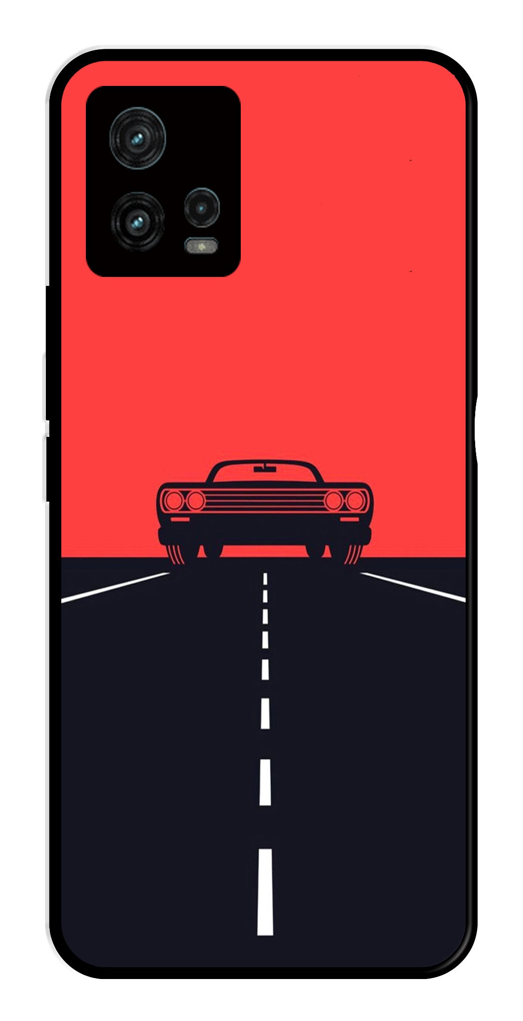 Car Lover Metal Mobile Case for Moto G72 5G   (Design No -21)