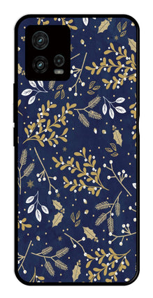 Floral Pattern  Metal Mobile Case for Moto Edge 30 Ultra 5G