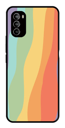 Muted Rainbow Metal Mobile Case for Moto G82 5G