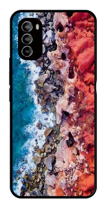 Sea Shore Metal Mobile Case for Moto G82 5G