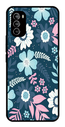 Flower Leaves Design Metal Mobile Case for Moto G82 5G