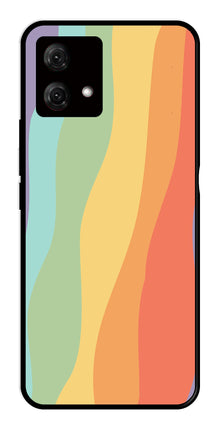 Muted Rainbow Metal Mobile Case for Moto G84 5G