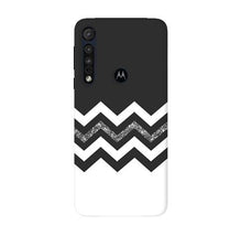 Black white Pattern2Mobile Back Case for Moto G8 Plus (Design - 83)