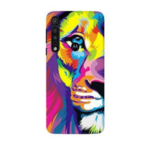 Colorful Lion Mobile Back Case for Moto G8 Plus  (Design - 110)
