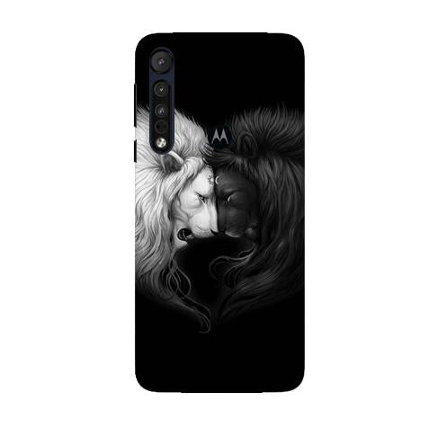 Dark White Lion Case for Moto G8 Plus(Design - 140)