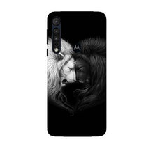 Dark White Lion Mobile Back Case for Moto G8 Plus  (Design - 140)