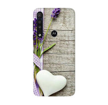 White Heart Mobile Back Case for Moto G8 Plus (Design - 298)