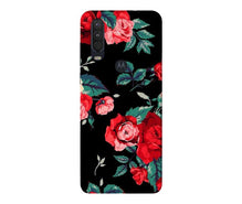 Red Rose2 Mobile Back Case for Moto One Action (Design - 81)