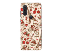 Love Paris Mobile Back Case for Moto One Action  (Design - 103)