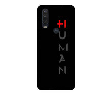 Human Mobile Back Case for Moto One Action  (Design - 141)