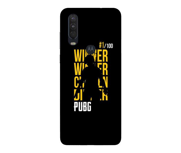 Pubg Winner Winner Case for Moto One Action  (Design - 177)