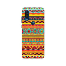 Zigzag line pattern Mobile Back Case for Moto One Vision (Design - 4)