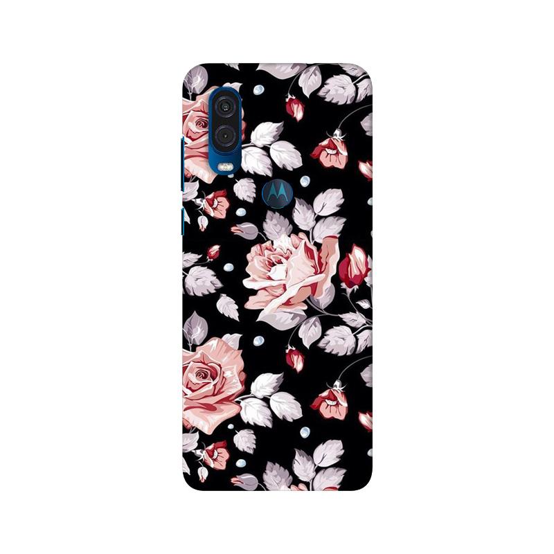 Pink rose Case for Moto One Vision