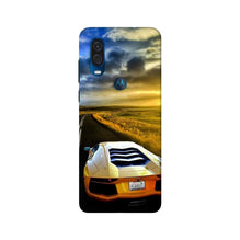 Car lovers Mobile Back Case for Moto One Vision (Design - 46)