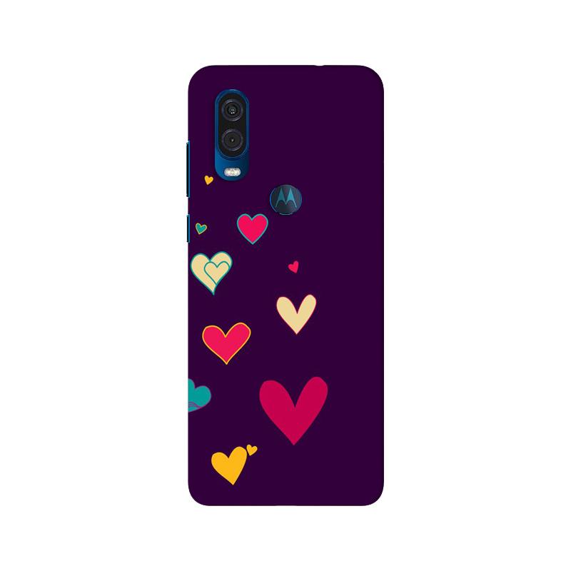 Purple Background Case for Moto One Vision  (Design - 107)