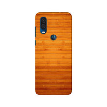 Wooden Look Mobile Back Case for Moto One Vision  (Design - 111)