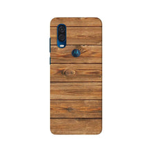 Wooden Look Mobile Back Case for Moto One Vision  (Design - 113)