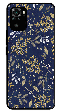 Floral Pattern  Metal Mobile Case for Redmi Note 10