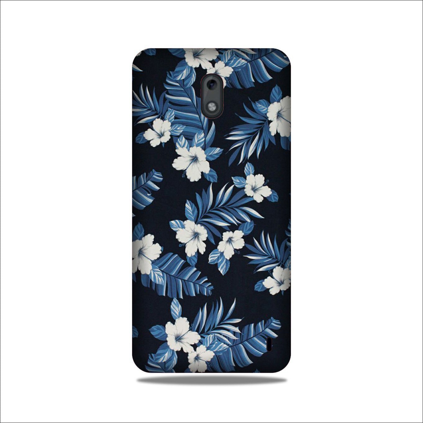 White flowers Blue Background2 Case for Nokia 2.2