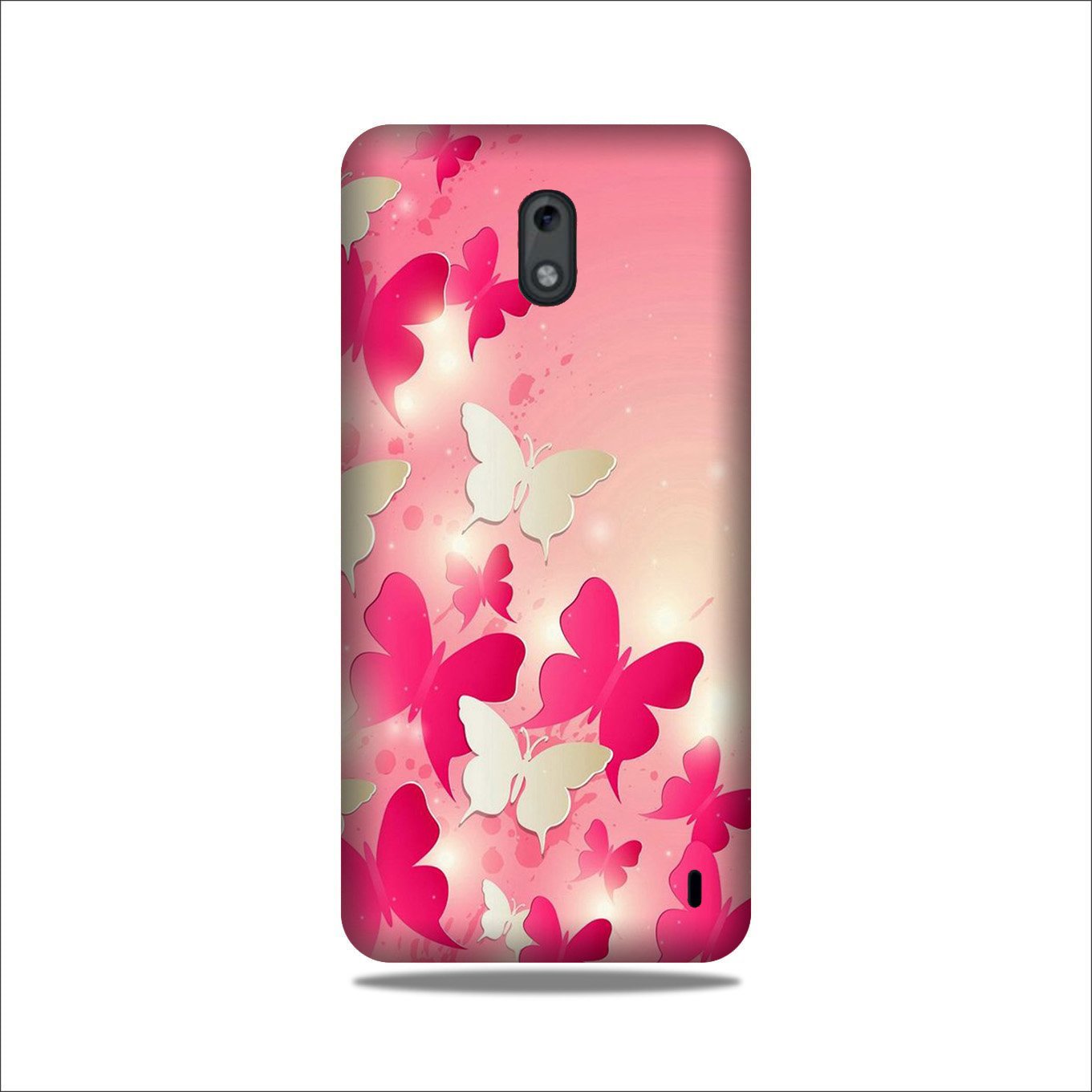 White Pick Butterflies Case for Nokia 2.2