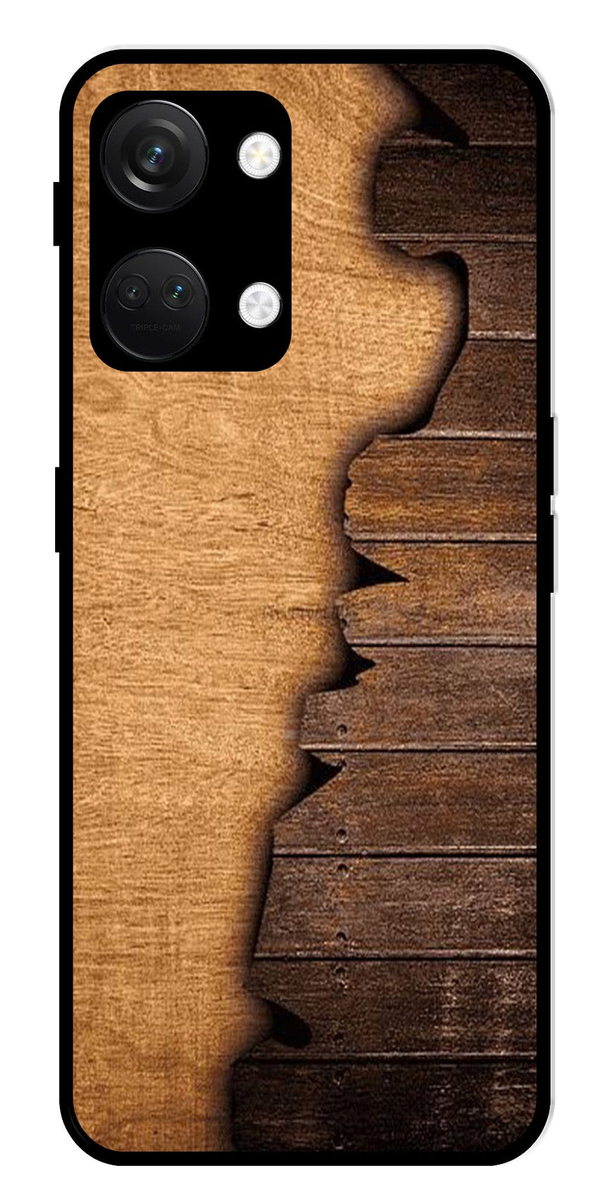 Wooden Design Metal Mobile Case for OnePlus Nord 3 5G