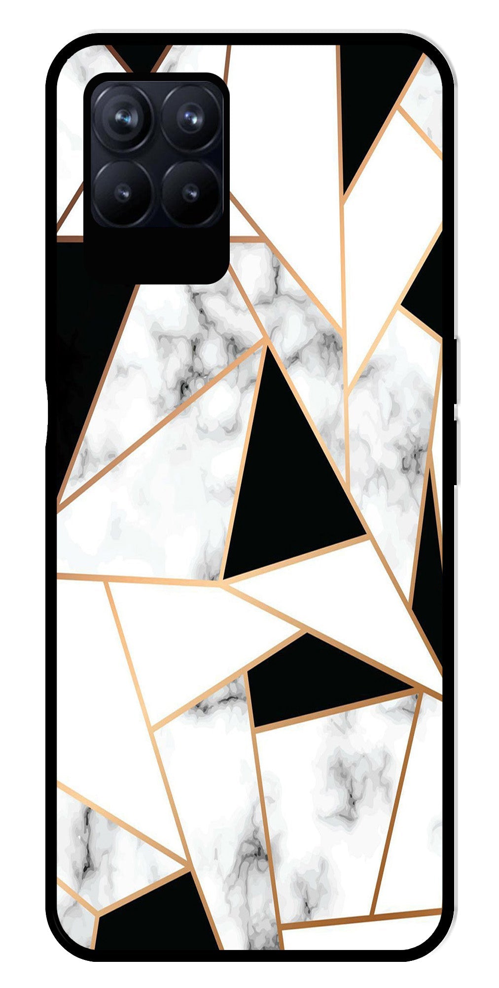 Marble Design2 Metal Mobile Case for Realme Narzo 50 50   (Design No -08)