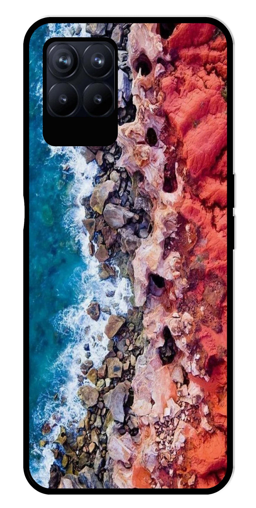 Sea Shore Metal Mobile Case for Realme Narzo 50 50   (Design No -18)