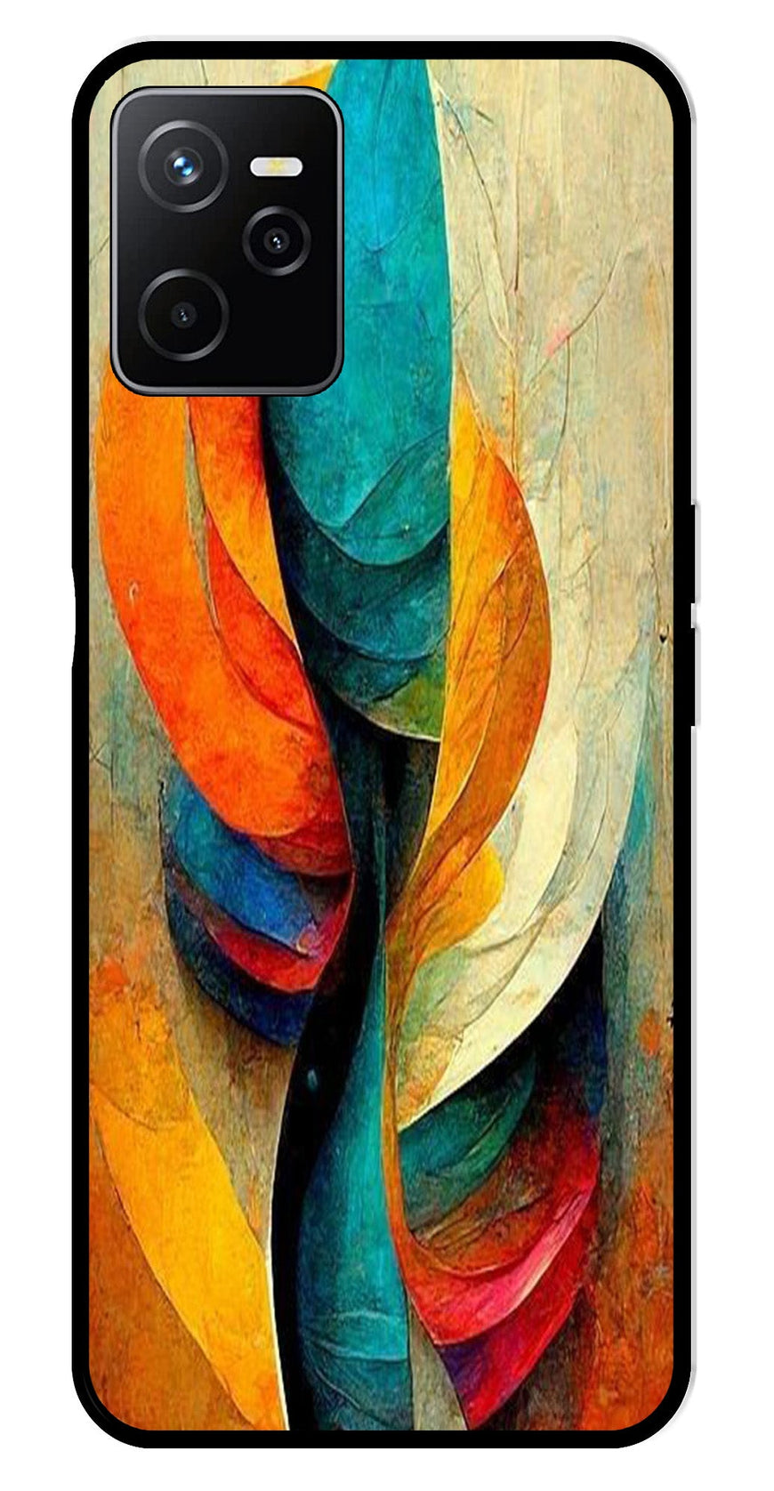 Modern Art Metal Mobile Case for Realme Narzo 50A   (Design No -11)