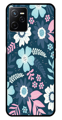 Flower Leaves Design Metal Mobile Case for Realme Narzo 50A