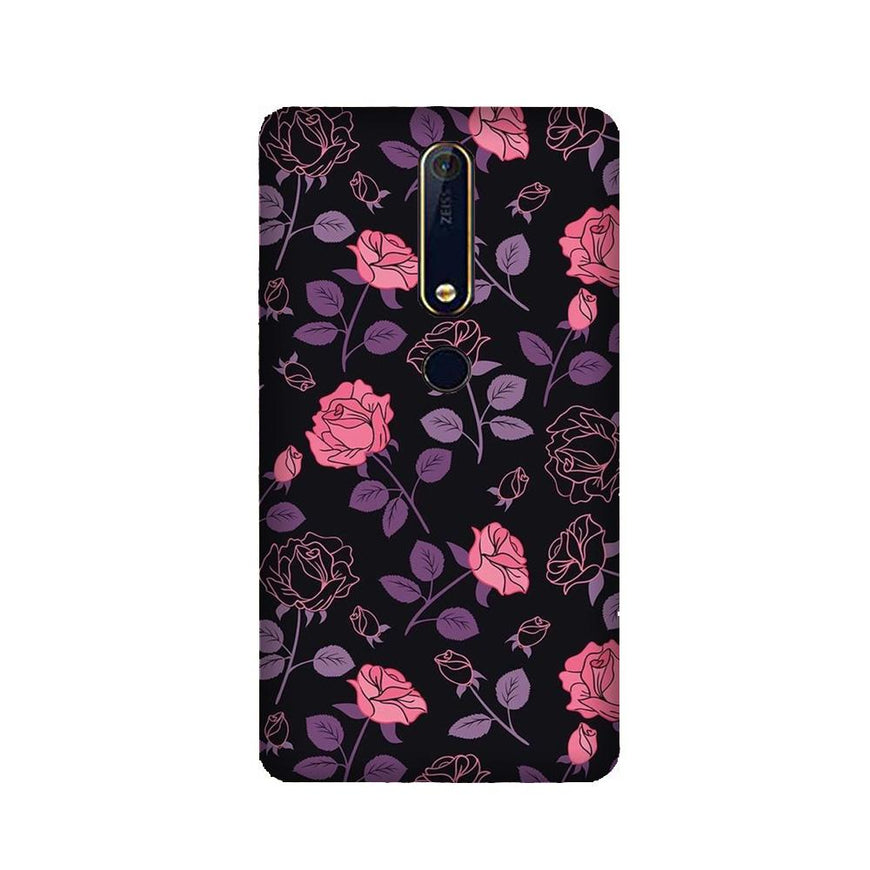 Rose Black Background Case for Nokia 6.1 (2018)