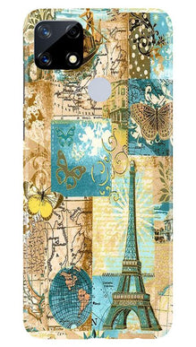 Travel Eiffel Tower Mobile Back Case for Realme Narzo 20 (Design - 206)