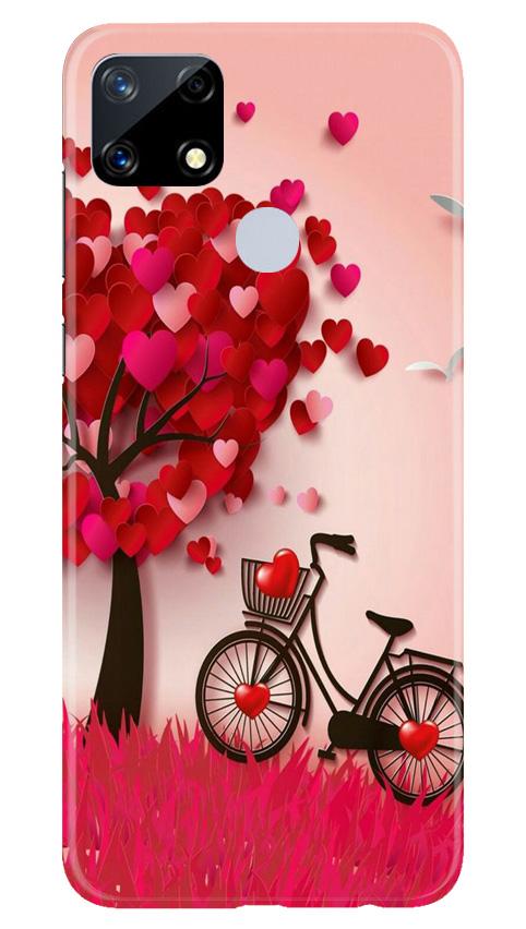 Red Heart Cycle Case for Realme Narzo 20 (Design No. 222)