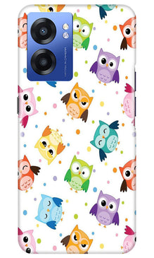 Owl Baground Pattern shore Mobile Back Case for Realme Narzo 50 5G (Design - 13)