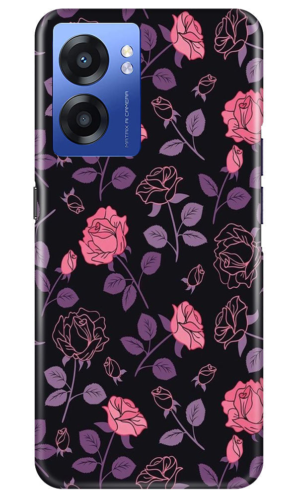 Rose Black Background Case for Realme Narzo 50 5G