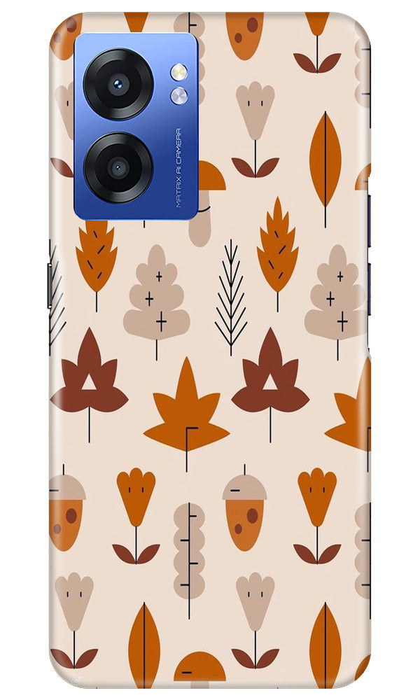 Leaf Pattern Art Case for Realme Narzo 50 5G(Design - 132)